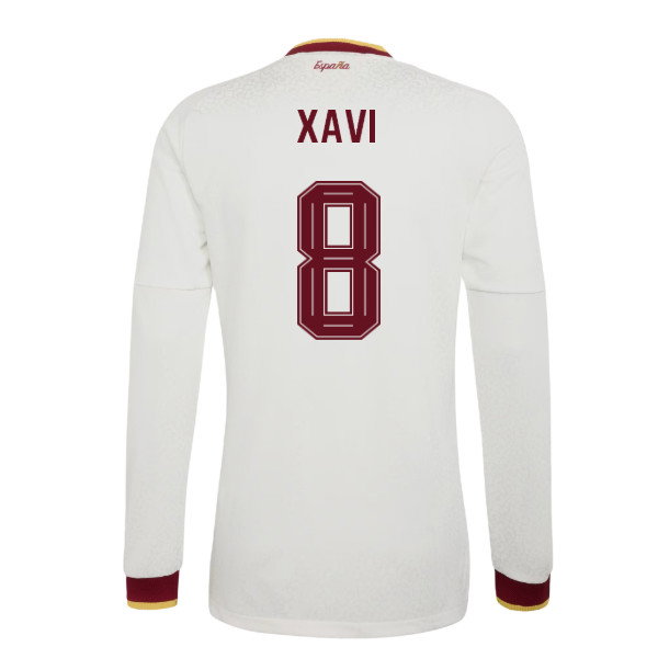 2026-2027 Spain Authentic Long Sleeves Away Shirt (Xavi 8)-SoccerKits Hub | Buy Soccer Jerseys Online
